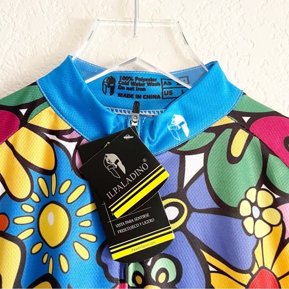 ILPALADINO Women's Cycling Jersey NWT Size Large Floral Multi Color - Picture 4 of 10